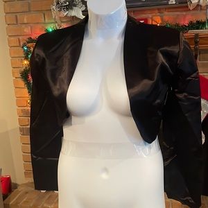 Black Satin Bolero Shrug XL